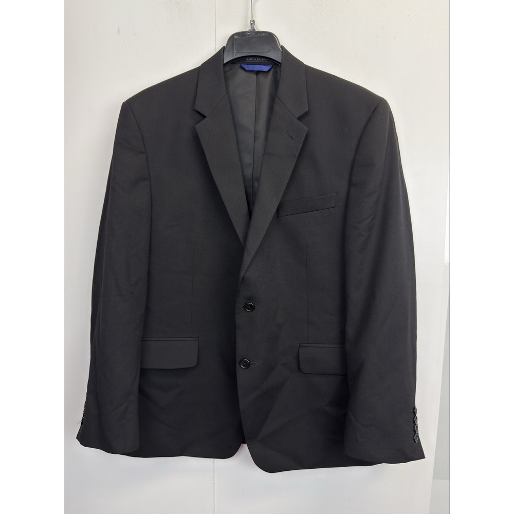 Alfani Suit Jacket Men's 42S Black Wool Blend Blazer Sport Coat‎